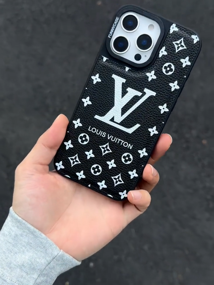 路易威登皮質磨砂手機殼